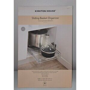 Kirkton House Sliding Basket Organizer Satin Nickel New 13.98 X 20.87 X 3.94